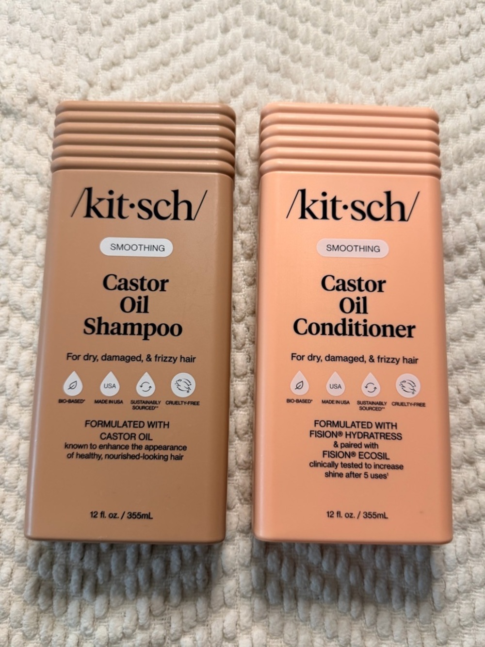 🤍New Kitsch Castor Oil Shampoo & Conditioner Set🤍